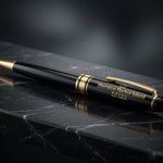 Vintage Sheraton Harbor Island Hotel San Diego Logo Ballpoint Pen Black Gold NIB