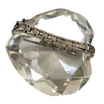 GUESS Silver Tone Crystal Watch Women Stainless Steel Quartz Heart Charm VG