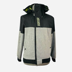 Reserved Sport Men's Grey Black Zip Front Hoodie Bomber M Athletic Cotton VG