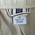GAP Beige Cotton Bermuda Chino Shorts Women Size 10 Khaki Casual 6.5" Inseam EXC