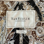 VAN HEUSEN Womens Beige Quilted Puffer Jacket Size M Button Front Lightweight VG
