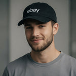 eBay Logo Black Embroidered Baseball Hat Cap Adjustable Unisex Casual One Size