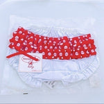 Mud Pie Christmas Bloomers Diaper Cover Red White Polka Dot 3-6 Months NWT