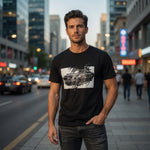 Vintage 1969 Ford Mustang T-Shirt M Black Graphic Muscle Car Tee NWOT