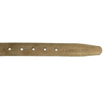 LANDS' END Mid Brown Genuine Leather Silver Solid Brass Buckle Dress Belt Sz 42