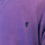 Denim Culture Lila Men's Purple V-Neck Cotton Sweater M 70% Cotton NWT