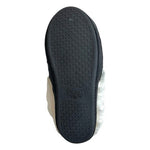 RACHEL Rachel Roy Black White Chenille Knit Fur Bow Slip-On Memory Foam Slippers
