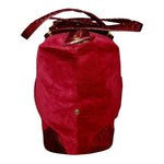 Weekend BAG Burgundy Red Velvet Leather Tote Bag Shoulder Bag New Without Tag