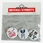 BTS BEYOND THE STREETS Metal Pin Set Funny Badges Collectible Brooch Pins NWT