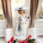 Vintage Danbury Mint Shirley Temple Porcelain Doll Bright Eyes 1991 NIB 17” NIB