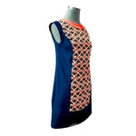THE WEBSTER MIAMI Navy Blue Floral Cotton Sheath Dress Sleeveless Size 2 NWT