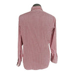 Debenhams Men's Pink Red Checked Plaid Shirt 16.5 Long Sleeve Classic Fit VG