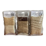 TWINE Natural Jute Ribbon Set 3 Pack Tan Craft Decorative Burlap Twine New