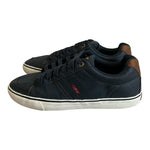 Levi’s Turner Men’s Sneakers Navy Blue Brown Lace-Up Athletic Shoes Size 12