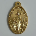 Vintage Gold Plated Miraculous Medal Catholic Religious Pendant Mary Italy 1 in