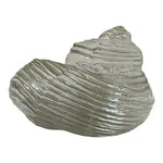 Clear Glass Seashell Paperweight Collectible Coastal Decor Art Figurine 4" Good