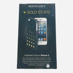 Merkury Innovations iPhone 5 Hardshell Gold Studs Case Fashion Black NIB