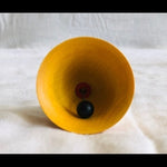 Vintage 1978 Wooden Bell Figurine Mini Wood Collectible Souvenir 3.2" Natural VG
