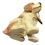 Dog Mate Cocker Spaniel Puppy Figurine 5.5" Resin Welcome Dog Statue Brown White