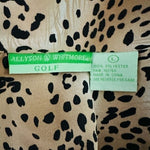 ALLYSON W WHITMORE GOLF Women's Cheetah Print Jacket Size L Windbreaker VG