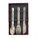 Vintage Stelton Dumbo Kids Silverware Set Stainless Steel Denmark 3pc Boxed New