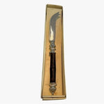 Cypress Home Mango Moon Bamboo Handle Cheese Knife 9.5" Stainless Steel Vintage