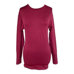 ROXY Burgundy DryFlight Nylon Seamless Long Sleeve Surf Rashguard Womens Sz M/L