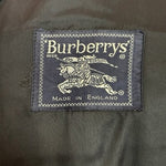 Authentic Burberry 100% Wool Navy Blue Midi Trench Coat Women's 10 Waterproof