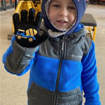 N'ice Caps Boys Magic Stretch Gloves 2-Pack Black Blue Truck Design One Size NWT