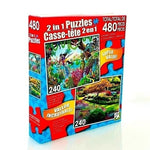 2 in 1 Puzzles NIB Pegasus Butchart Gardens 240 Piece Landscape Set 11.25x9