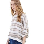 FREE PEOPLE Womens Pullover M Love Me Too Dolman Knit Sweater V Neck Boho G+
