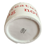 MUD PIE Ceramic Dip Cup Embossed Mouse Design 3" White Red Green Collectible