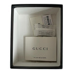 Authentic GUCCI Empty Gift Box Black White Italy w/ Care Booklet 3.5x2.5x4" VG
