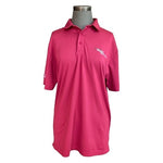 Under Armour Heatgear Pink Striped Polo L Ryder Cup 2018 Monterey Memorabilia VG