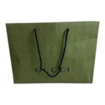 Authentic Gucci Large Green Black Reusable Gift Paper Bag Storage 19"x7"x14"