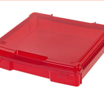 IRIS Retro Red Plastic Flip Top Storage Lunch Box Scrapbook Organizer 14.5 Good+