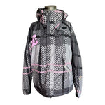 DC Gray Pink Snowboarding Ski Jacket Womens Winter Hooded Puffer 5K Waterproof L