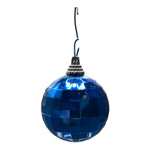 Blue Shiny Matte Disco Ball Ornament Christmas Tree Holiday Decor 3.5"