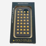 MERKURY Innovations iPhone 5 Hardshell Case Gold Studs Polyurethane NIB