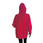 Women's Fight Like A Girl Pink Zip Hoodie Size L 80% Cotton Fleece Pockets G+