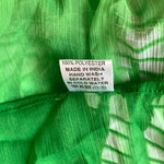 HIGHNESS Womens Swim Cover Up One Size Green White Sheer Tunic Beach Dress EXC