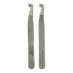 Lot of 2 Revelation High Precision Lash Extension Tweezers Stainless Steel