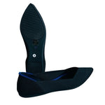 ROTHY’S The Point Black Blue Almond Toe Slip-On Flats Women’s Sz 9 Loafers Shoes