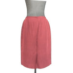 Dana Buchman Dusty Red Silk Rayon Wool Blend Knee Length Pencil Skirt Sz 10 VG