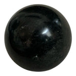 Black Onyx Crystal Sphere SMUDGE Meditation Ball w/ Green Velvet Pouch