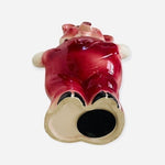 Vintage Pink Ceramic Piggy Bank Hand Painted Japan 7" Collectible Coin Bank Rare