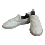 LUSSO CLOUD Jet Matte White Men’s Slip-On Waffle Canvas Shoes Size 13