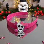 Handmade Pink Funny Girl Skull Headband Hair Band Halloween Accessory NWOT