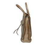 Rebecca Minkoff Metallic Gold Leather Crossbody Bag Small Shoulder Tote Bag Good