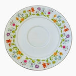 4x Vintage 1982 Ashley Overseas Eternal Love China Saucers 6" Floral Platinum